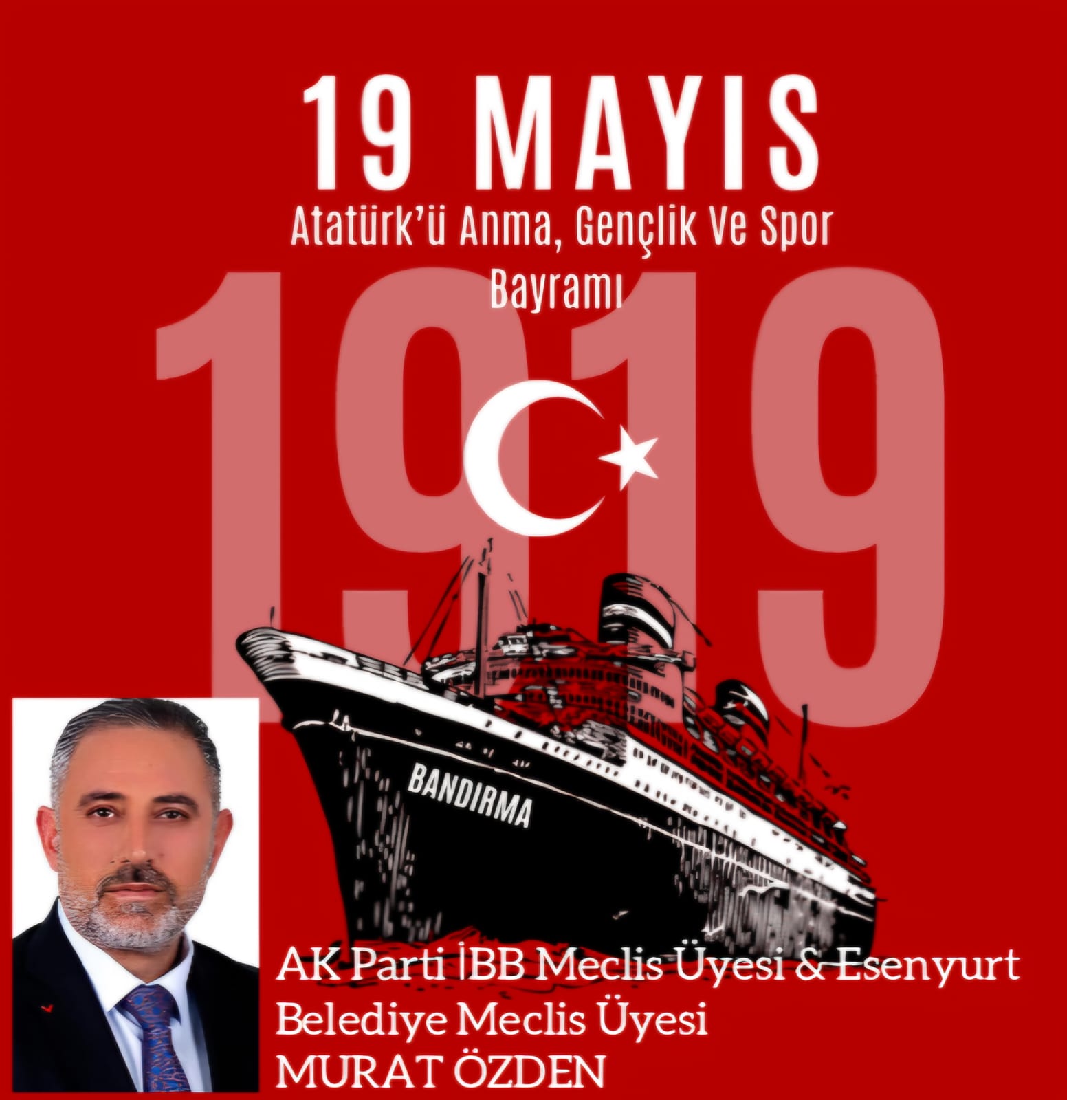 MURAT ÖZDEN- 19 MAYIS KUTLAMA İLANI