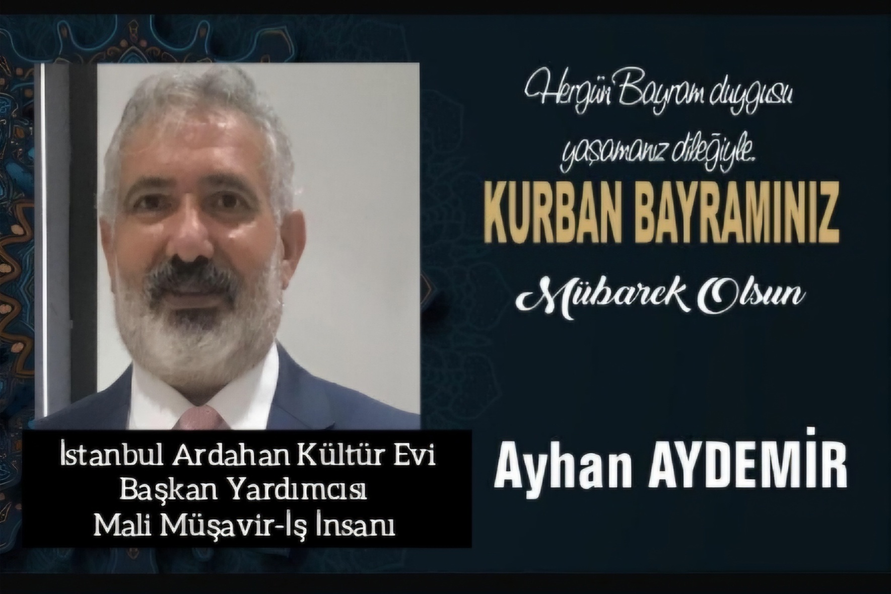 AYHAN AYDEMİR-KURBAN BAYRAMI KUTLAMA İLANI