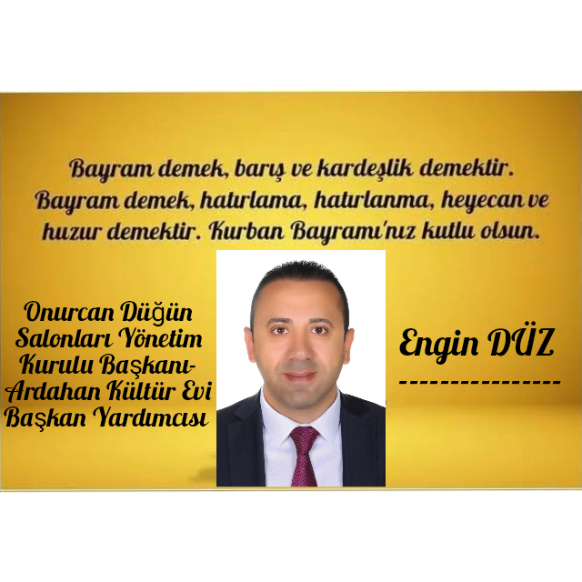 ENGİN DÜZ-KURBAN BAYRAMI KUTLAMA İLANI
