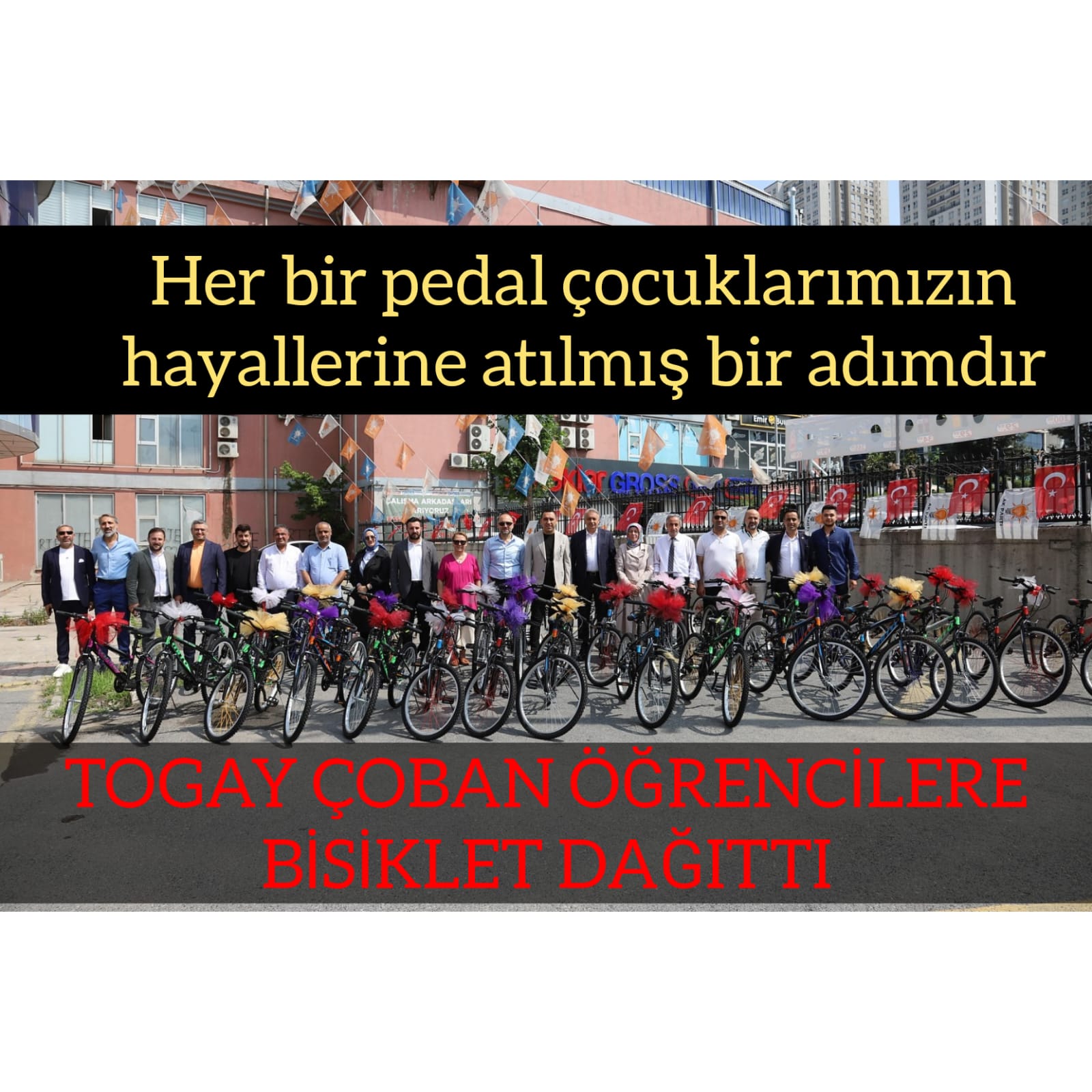 TOGAY ÇOBAN ÖĞRENCİLERE BİSİKLET DAĞITTI
