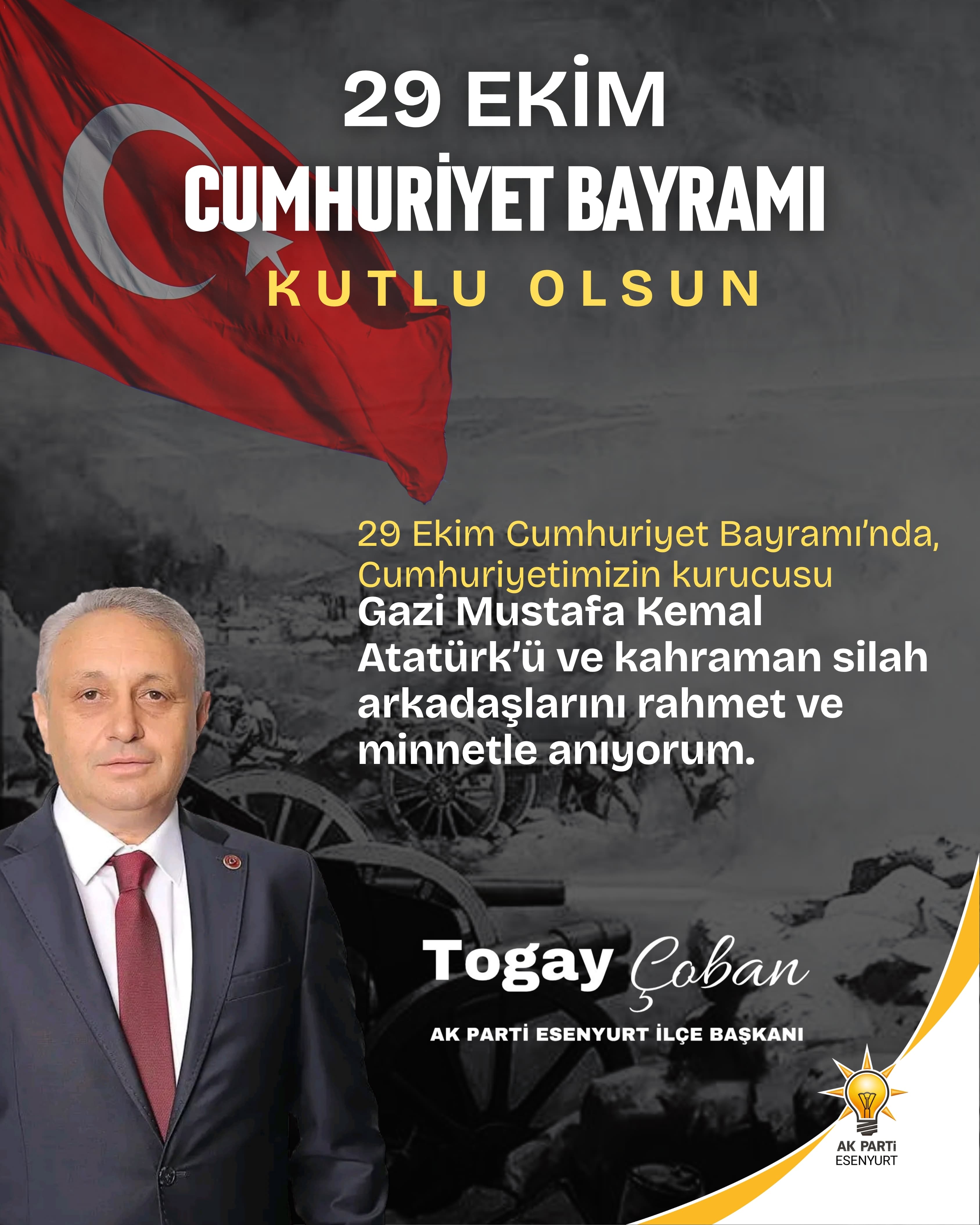 TOGAY ÇOBAN- 29 Ekim Cumhuriyet Bayramı Kutlama Mesajı