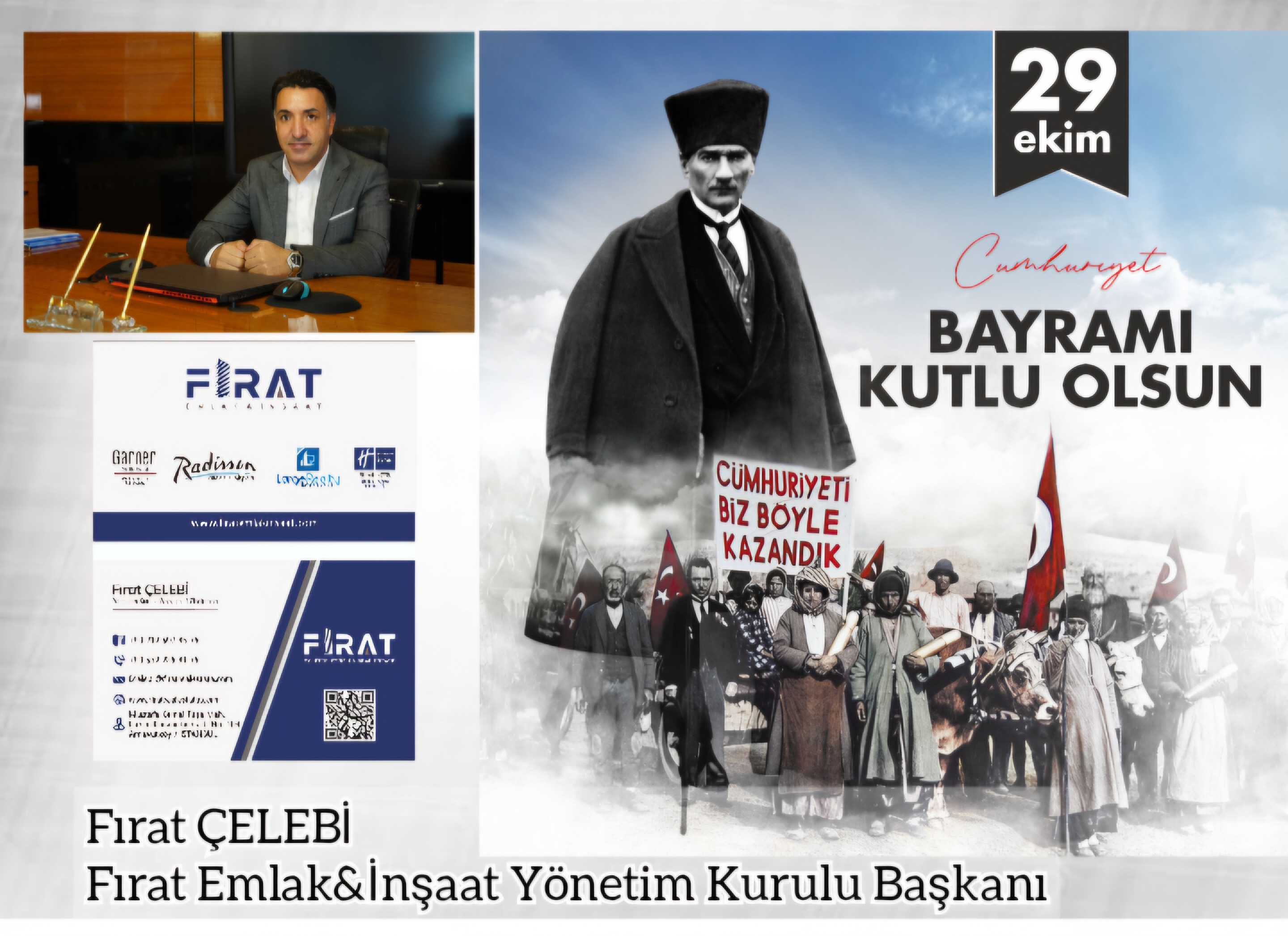 FIRAT ÇELEBİ- 29 EKİM CUMHURİYET BAYRAMI KUTLAMA MESAJI