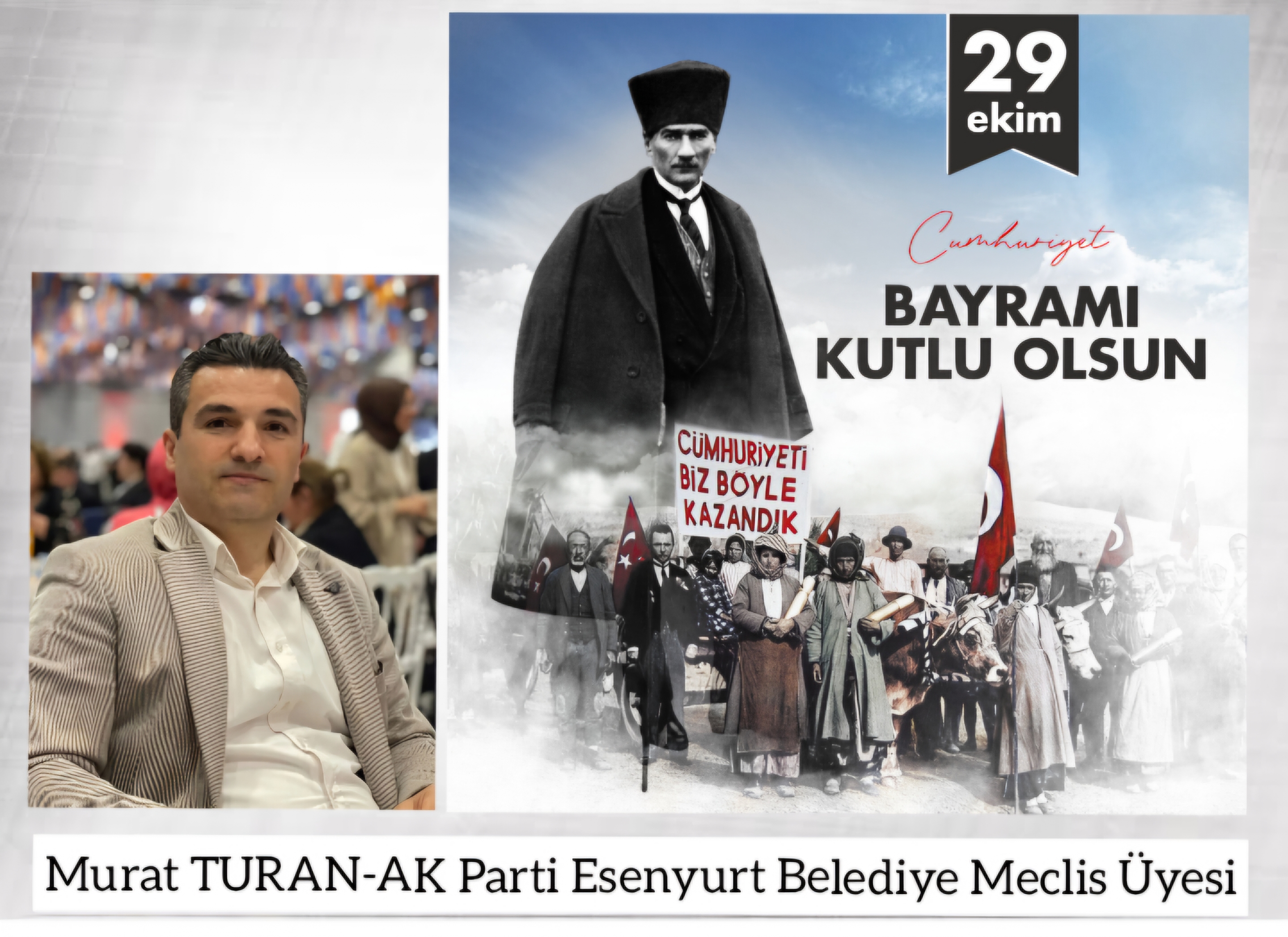 Murat TURAN- 29 Ekim Cumhuriyet Bayramı Kutlama Mesajı