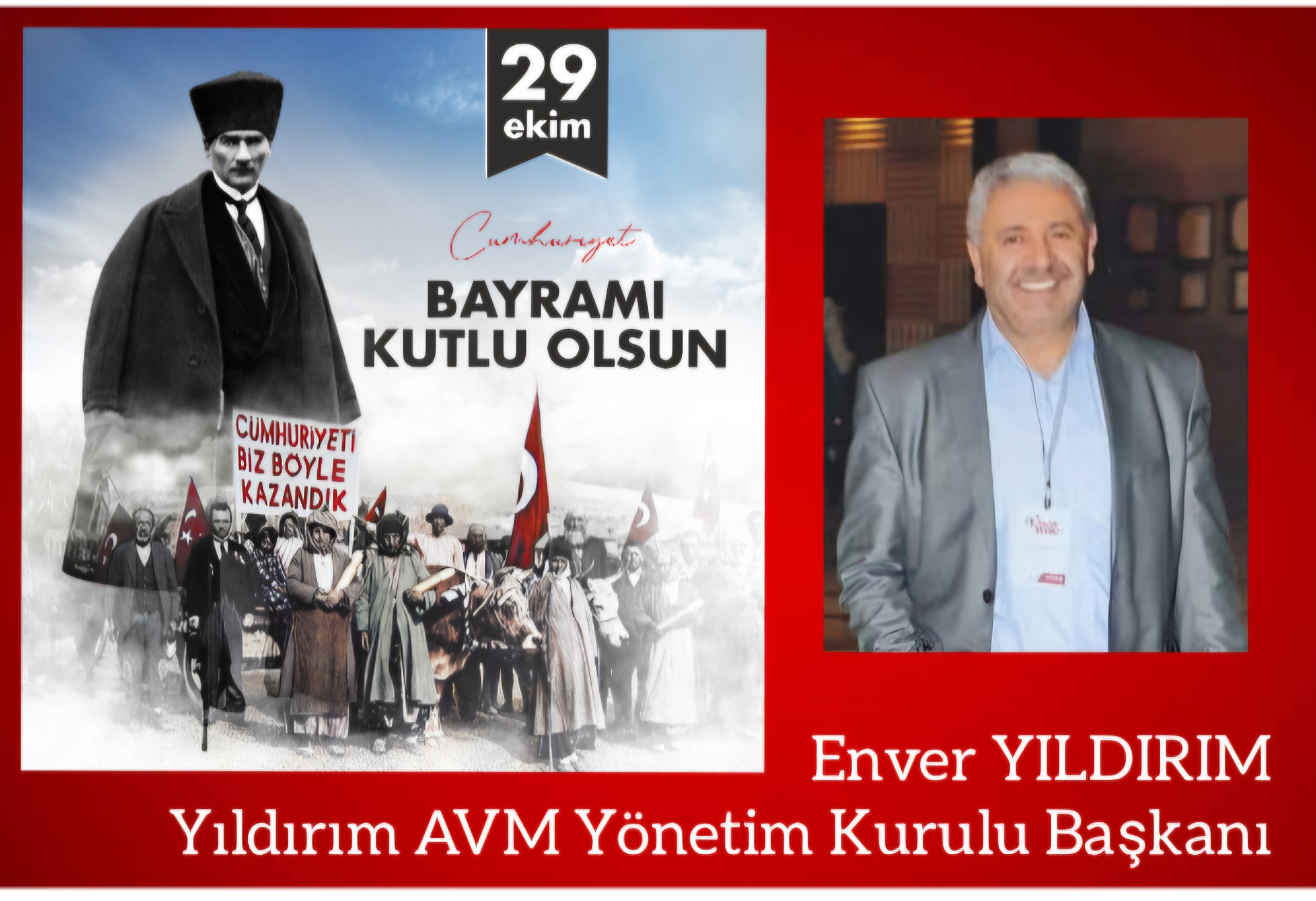 ENVER YILDIRIM- 29 Ekim Cumhuriyet Bayramı Kutlama Mesajı